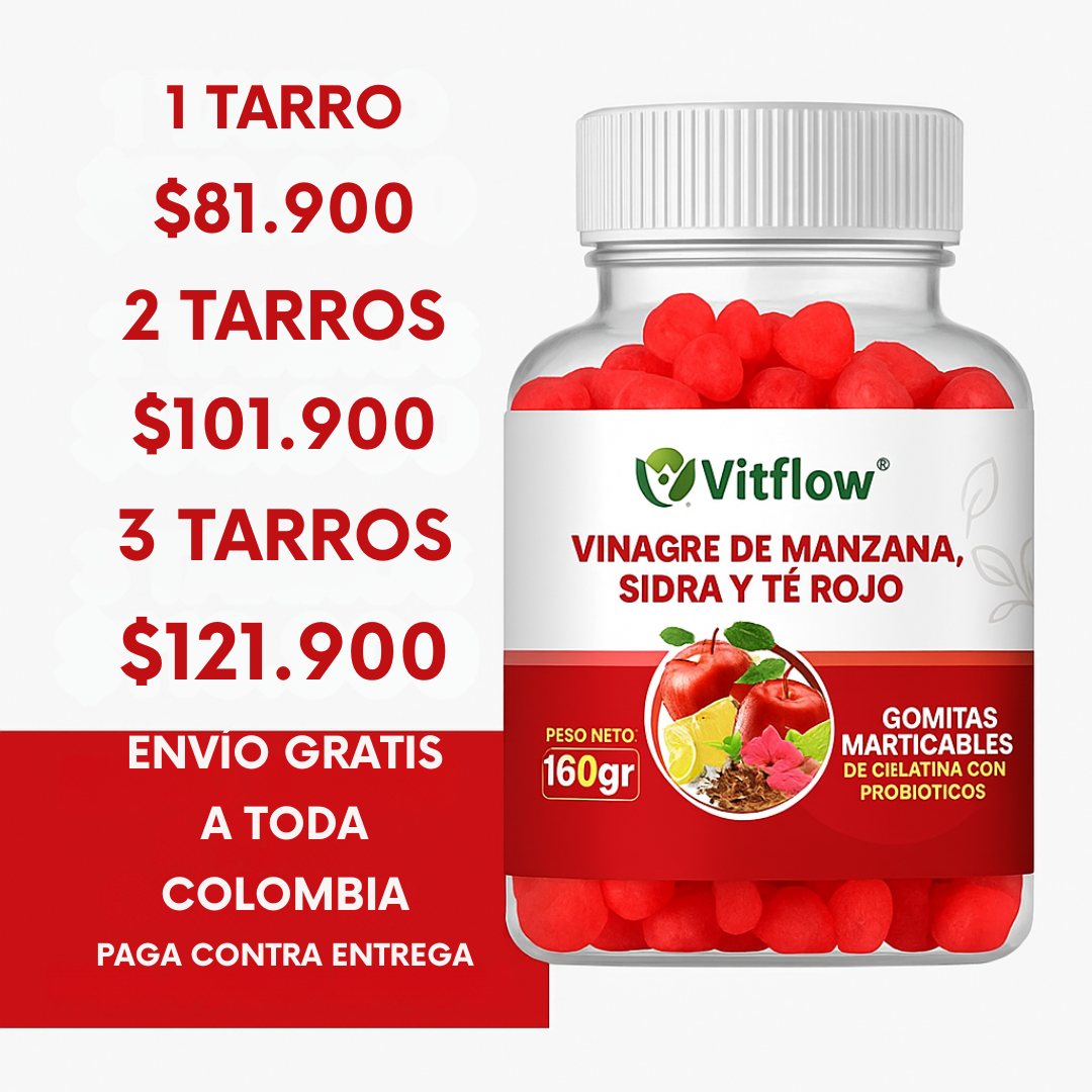 Gomitas de Vinagre de Manzana — Saciedad natural y digestión ligera sin tomar vinagre