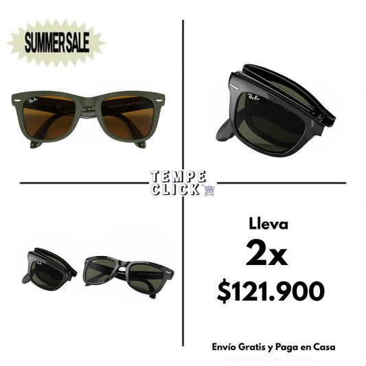 Gafas RayBan Wayfarer - Estilo icónico, comodidad que se pliega AAA
