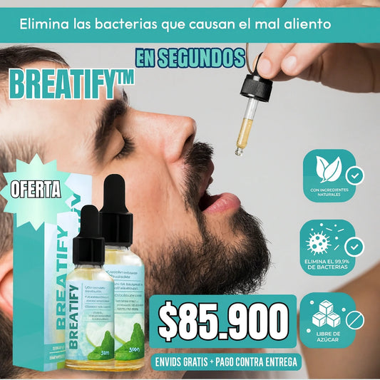 BREATIFY | Gotas Para el Mal Aliento, Lleva 2x1